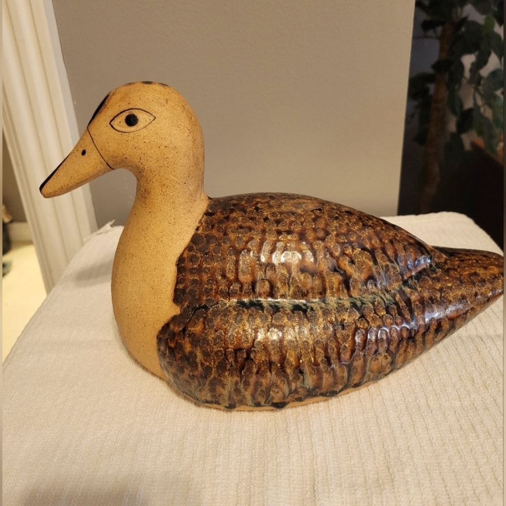 Stoneware Duck Decoy
